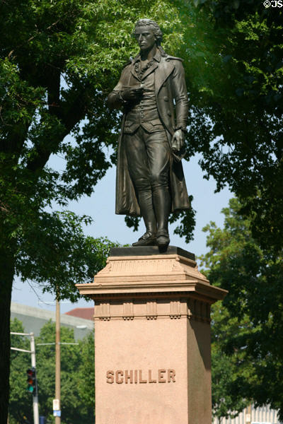 Friedrich Schiller monument (1898) on Gateway Mall. St Louis, MO.