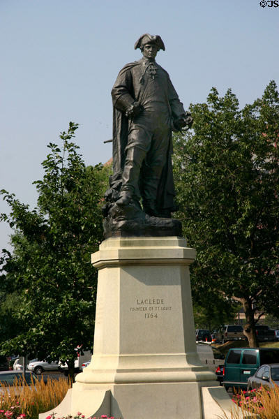 Pierre LaClède, founder of St. Louis, 1764 statue (1912) by George Julian Zolnay at St. Louis City Hall. St Louis, MO.