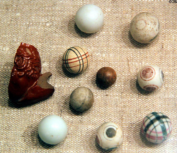 Marbles used for recreation by slaves found at Ulysses S. Grant NHS. St. Louis, MO.
