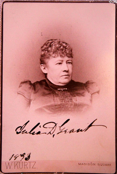 Julia D. Grant cabinet card portrait (1893) at his NHS. St. Louis, MO.