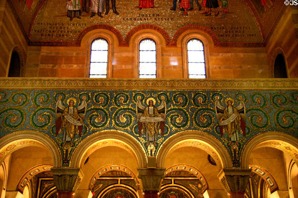 Mosaics of angels at Saint Louis Cathedral. St Louis, MO.