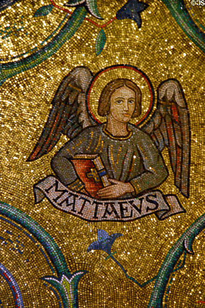 Angel symbol of Evangelist Matthew at Saint Louis Cathedral. St Louis, MO.