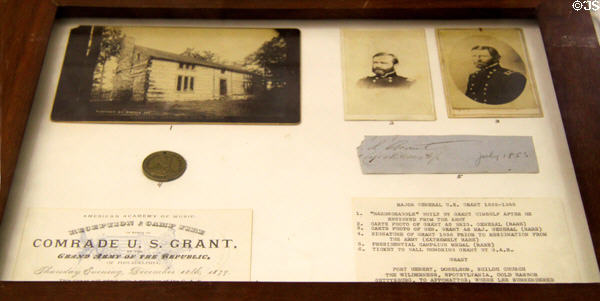 Collection of Ulysses S. Grant objects at Jefferson Barracks. St. Louis, MO.