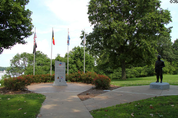Battle of the Bulge Memorial outside Jefferson Barracks Military Museum. St. Louis, MO.