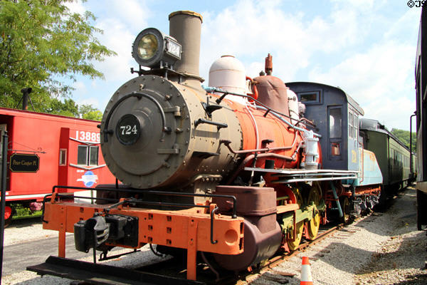 Georgia #724 steam locomotive (1896) (0-6-0) built by Baldwin Locomotive Works at St. Louis Museum of Transportation. St. Louis, MO.