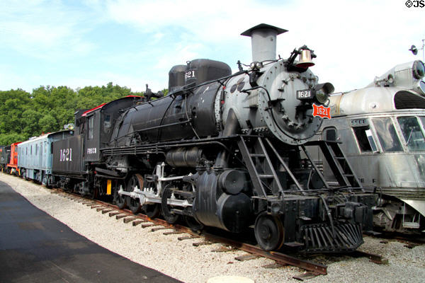 Eagle-Picher #1621 steam locomotive (1918) (2-10-0) built by Baldwin Locomotive Works at St. Louis Museum of Transportation. St. Louis, MO.