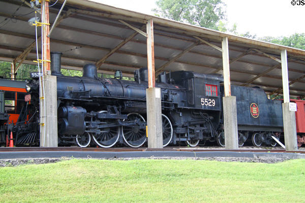 Canadian National #5529 steam locomotive (1906) (4-6-2) from Montreal at St. Louis Museum of Transportation. St. Louis, MO.