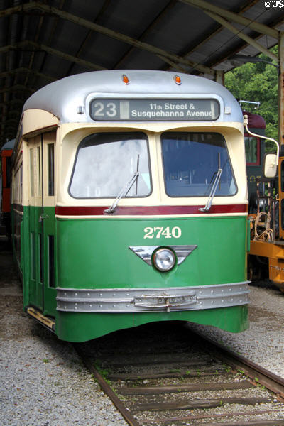 Southeastern Pennsylvania Transportation Authority #2740 "PCC" Streetcar (1947) by St. Louis Car Co. at St. Louis Museum of Transportation. St. Louis, MO.
