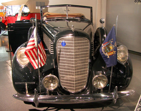 Lincoln Willoughby Model K Touring Car (1938) used to chauffeur dignitaries at the New York 1939 World's Fair at St. Louis Museum of Transportation. St. Louis, MO.