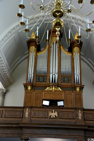 Organ of Christopher Wren's Church of St. Aldermanbury at Westminster College. Fulton, MO.