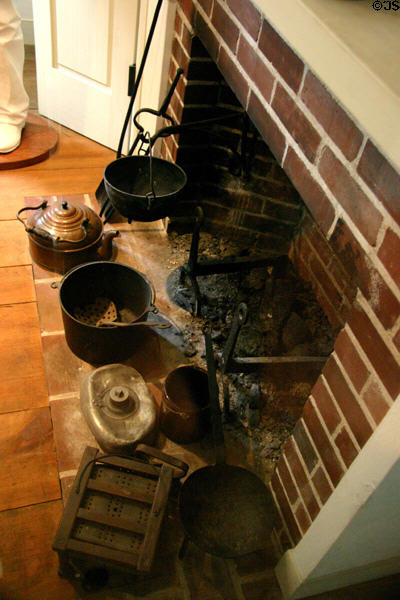 Cooking fireplace of Mark Twain Boyhood Home. Hannibal, MO.