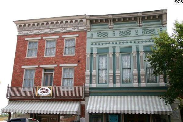 Cast-iron fronts of Italianate heritage buildings (1880s) (326 N. Main St.). Hannibal, MO. On National Register.