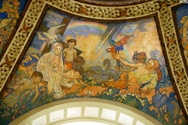 Education rotunda mural by Frank Brangwyn at Missouri State Capitol. Jefferson City, MO.