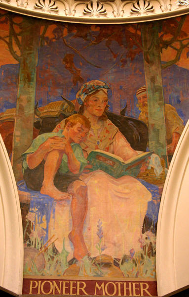 Pioneer Mother mural (c1917-28) by Allen Tupper True at Missouri State Capitol. Jefferson City, MO.