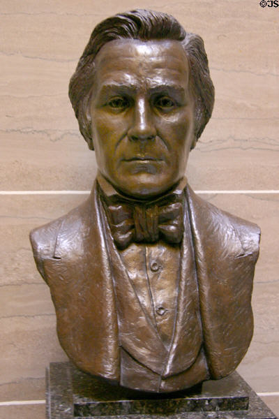 David Rice Atchison (1807-1886) President of the United States for one day of March 4, 1849, bust by William J. Williams at Missouri State Capitol. Jefferson City, MO.