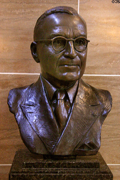 President Harry S. Truman (1884-1972) bust by William J. Williams at Missouri State Capitol. Jefferson City, MO.