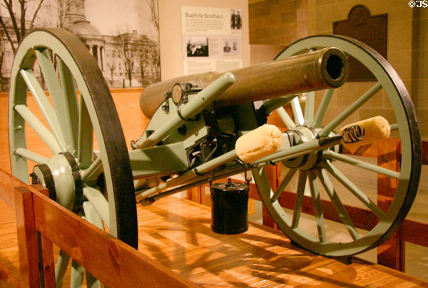Buehrles' Gun, captured in Mexico, once fired every Fourth of July at Missouri State Capitol. Jefferson City, MO.