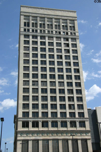 Facade of former Federal Reserve Bank of Kansas City. Kansas City, MO.
