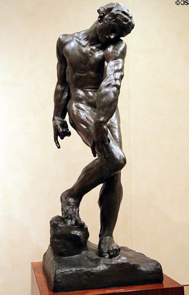 Adam bronze sculpture (1880) by Auguste Rodin at Nelson-Atkins Museum. Kansas City, MO.