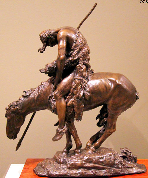 End of Trail bronze sculpture (1894, cast 1918) by James Earle Fraser at Nelson-Atkins Museum. Kansas City, MO.