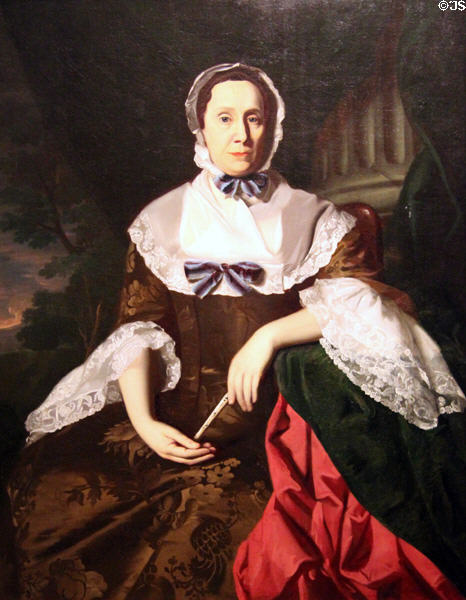 Portrait of Mrs. John Barrett (c1758) by John Singleton Copley at Nelson-Atkins Museum. Kansas City, MO.