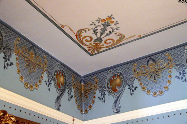 Ceiling decoration at Lewis-Bingham-Waggoner House. Independence, MO.