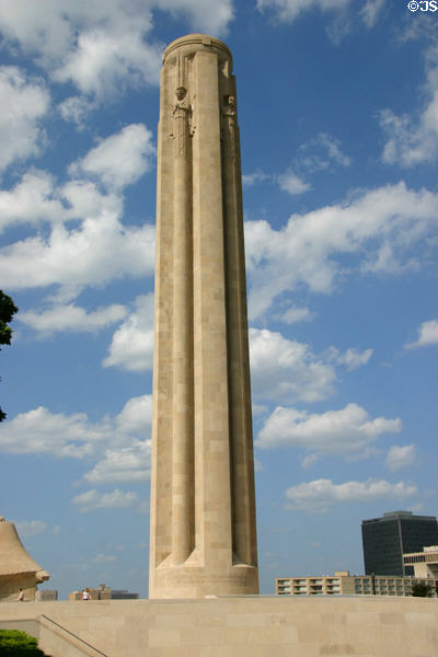 Kansas City Liberty Memorial (1921-6) & National World War I Museum (in Penn Valley Park). Kansas City, MO. Style: Egyptian Revival. Architect: Harold Van Buren Magonigle.