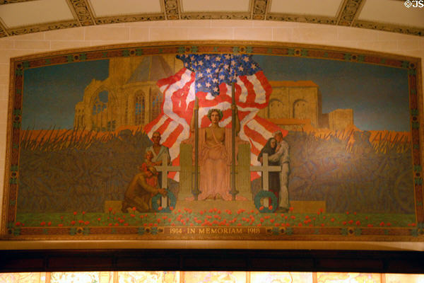 In Memoriam mural (c1926) by Jules Guerin at Liberty Memorial. Kansas City, MO.