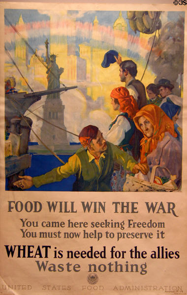 Food will Win the War poster (WW I) by U.S. Food Administration at Liberty Memorial. Kansas City, MO.