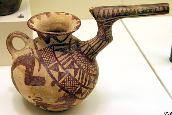 Pottery spouted jug (c800 BCE) from Sialk, Iran at University of Missouri Museum of Art & Archaeology. Columbia, MO.