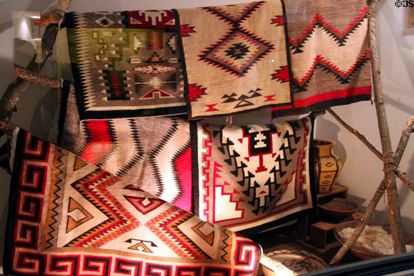 Navajo weavings at Museum of Anthropology of University of Missouri. Columbia, MO.