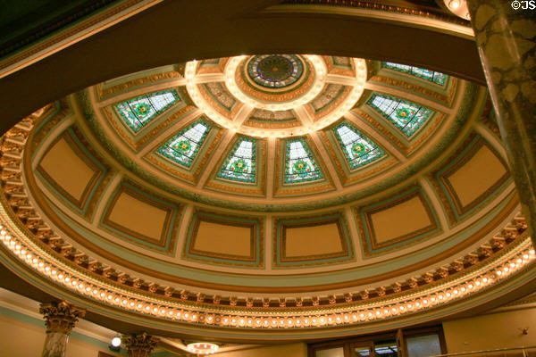 Skylight dome of Senate chamber of Mississippi State Capitol. Jackson, MS.