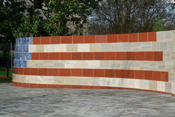 Flag Wall Veteran's Memorial at Woolfolk State Office Building. Jackson, MS.