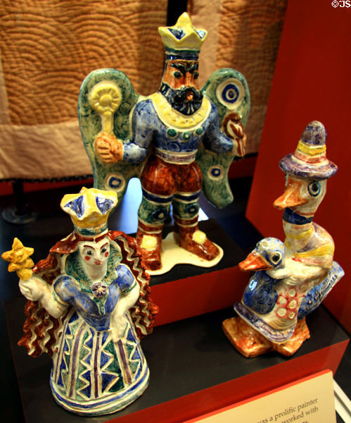 Fairytale figurines (mid 20th C) by Walter Anderson at Museum of Mississippi History. Jackson, MS.
