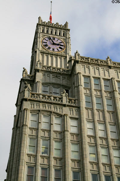 Gothic clock tower of Lamar Life Building. Jackson, MS.
