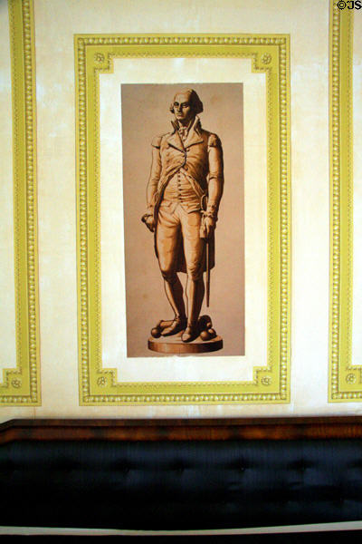 Wall painting of George Washington in hall Manship House. Jackson, MS.