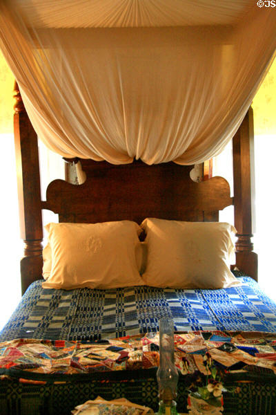 Draped tester bed in Manship House. Jackson, MS.