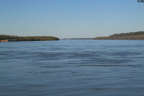 View of Mississippi River at Natchez. Natchez, MS.