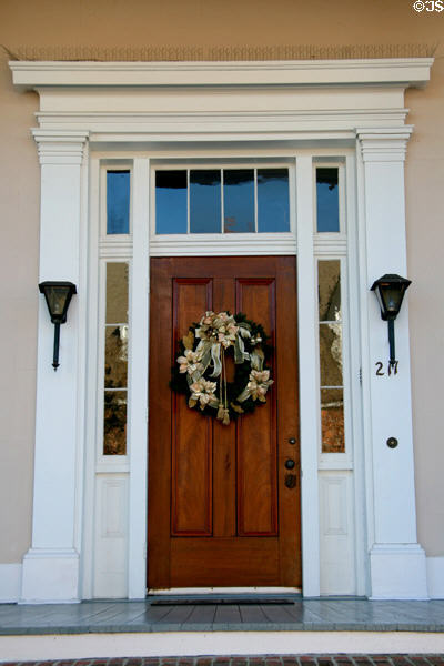 Front door of Greenlea House. Natchez, MS.