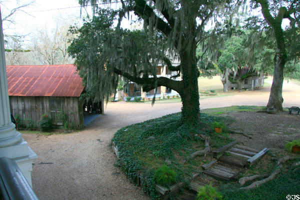 View of Longwood outbuildings from top of house. Natchez, MS.