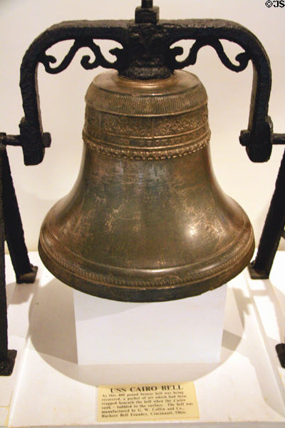 Ship's bell recovered from USS Cairo. Vicksburg, MS.