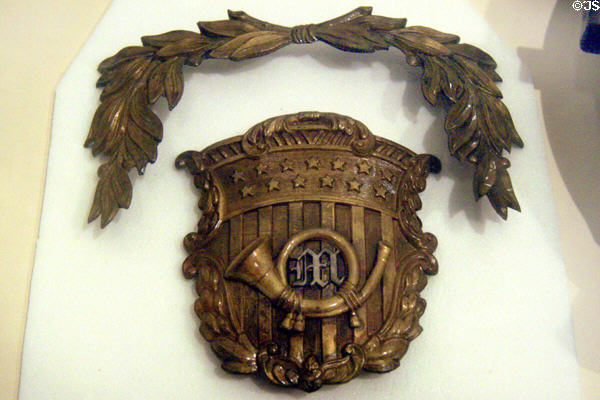 US Marine Corp Civil War dress cap insignia recovered from USS Cairo. Vicksburg, MS.