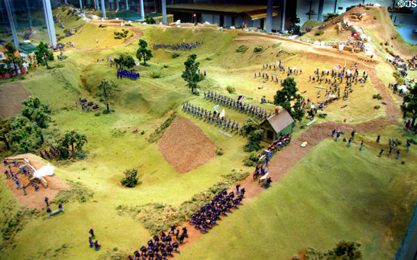 Battlefield model at Vicksburg Battlefield Museum. Vicksburg, MS.