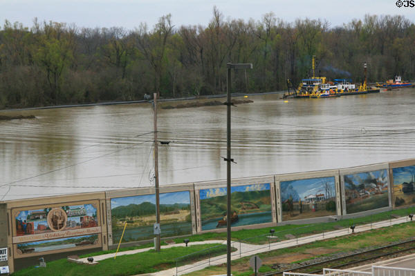 Vicksburg Riverfront Murals by Robert Dafford on Yazoo River. Vicksburg, MS.
