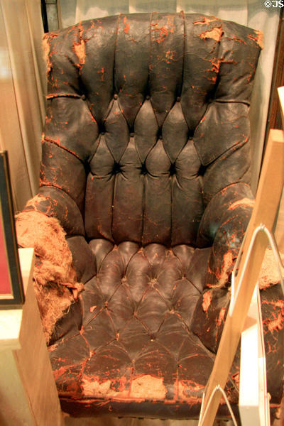 Chair used by U.S. Grant during occupation of Vicksburg at Old Court House Museum. Vicksburg, MS.