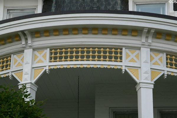 Details of Eastlake Queen Anne porch on M.J. Connell House. Butte, MT.