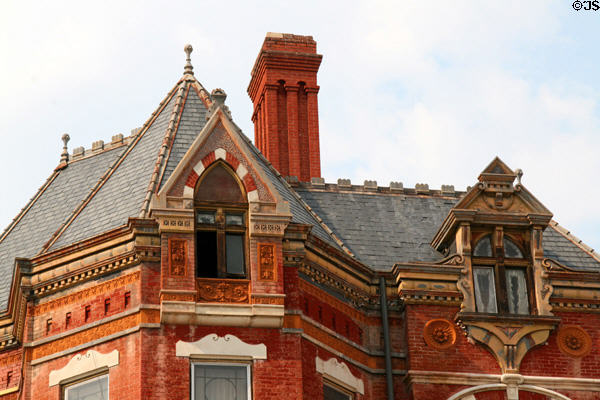 Roofline details of Copper King Mansion. Butte, MT.