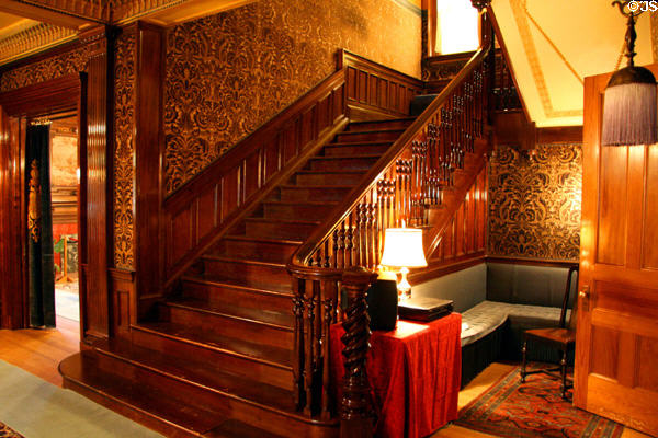 Main staircase of Moss Mansion. Billings, MT.