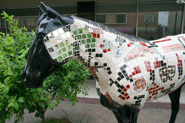 Mosaic horse sidewalk art. Billings, MT.