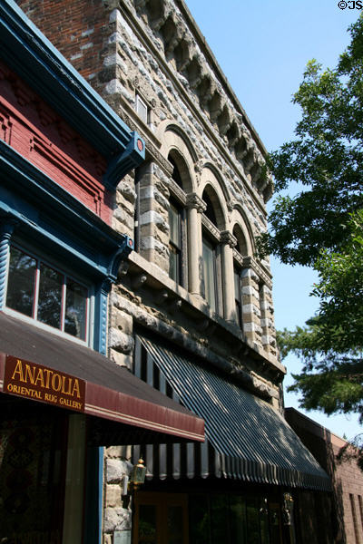 Sands Brothers Dry Goods block (1874, remodeled 1889) (Main St.) in granite. Helena, MT. Style: Victorian Romanesque.